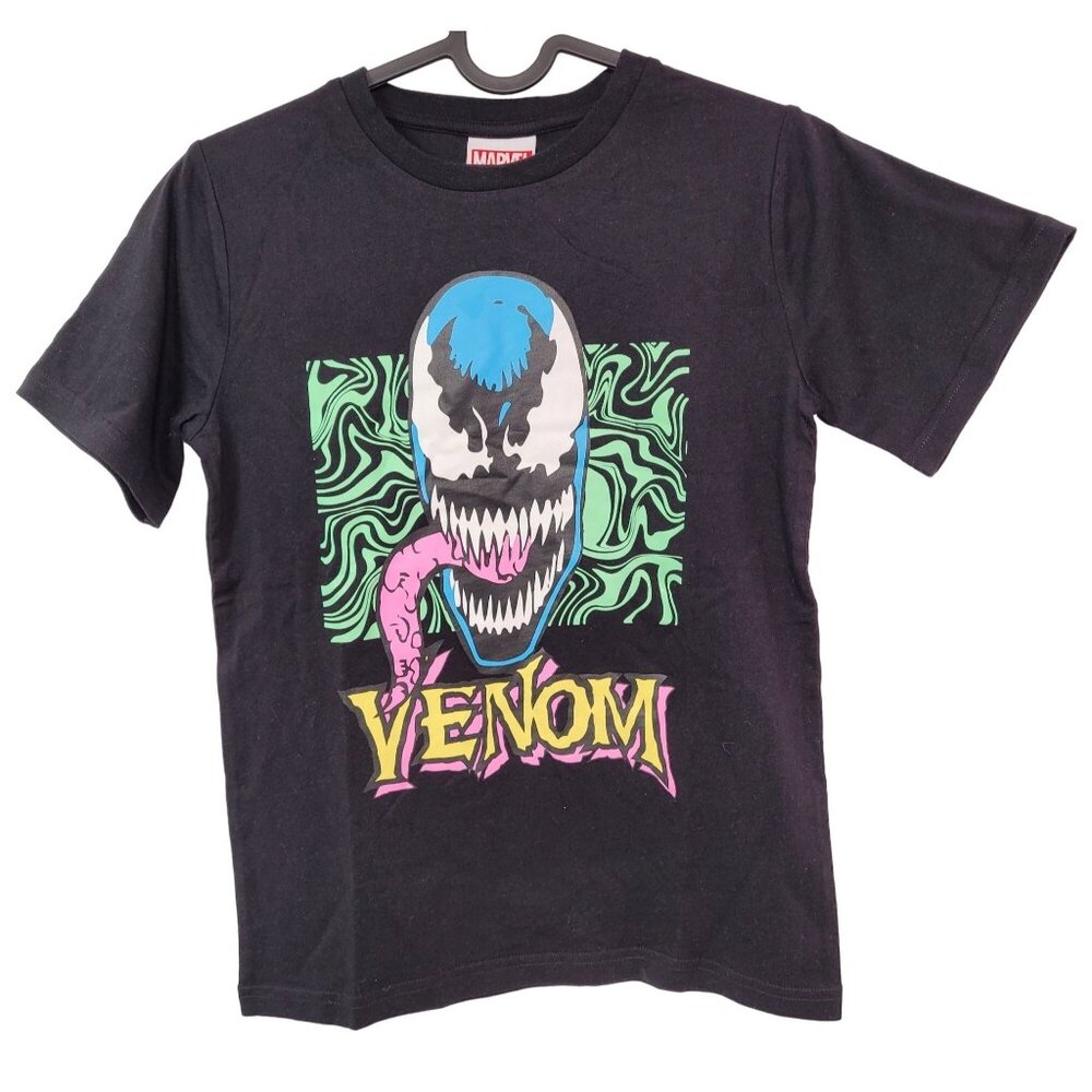 Marvel Boy's Venom Graphic Print Short Sleeve T-Shirt Black Casual Wear Size 10